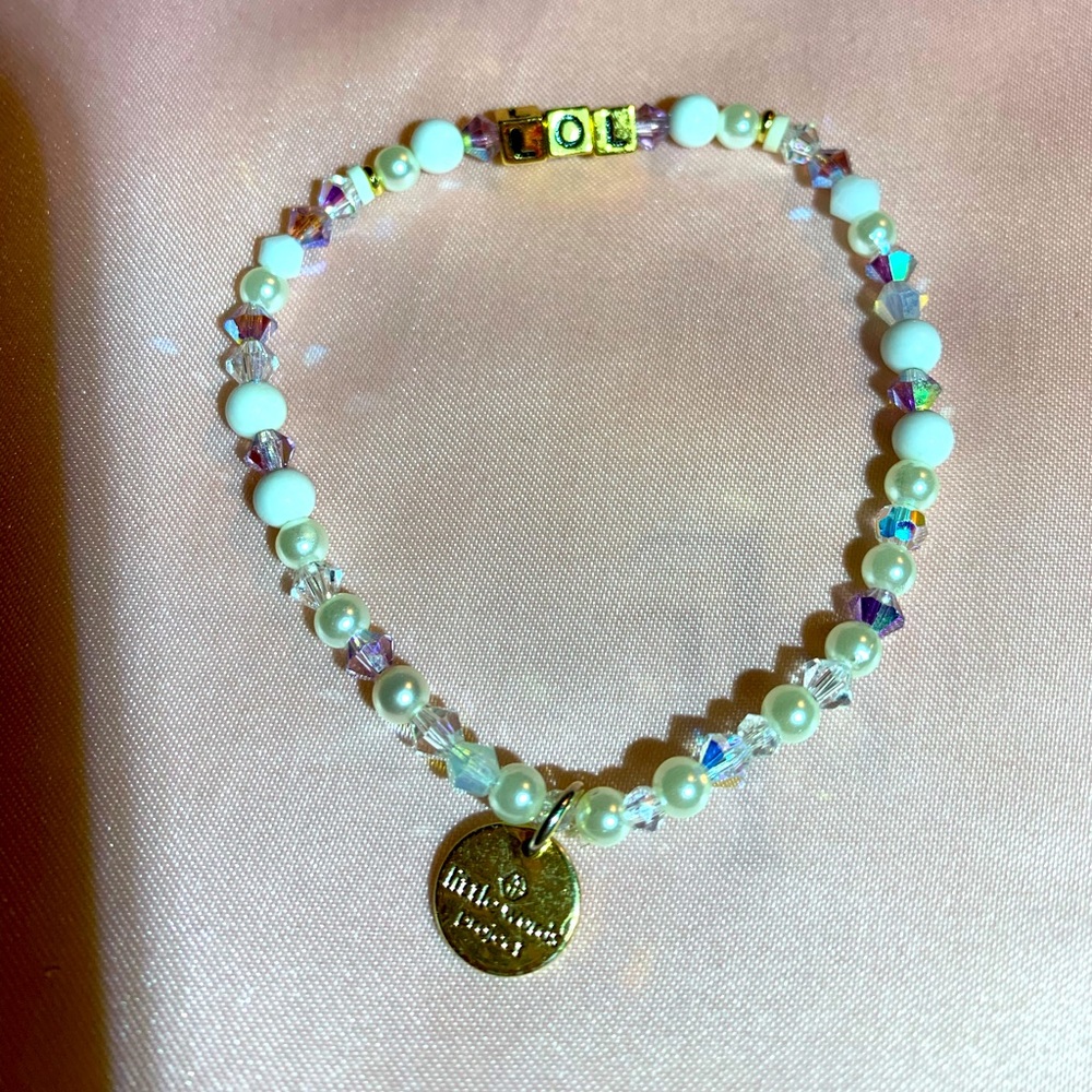 Little Words Project stretchy word bracelet